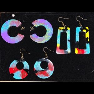 Handmade epoxy earrings